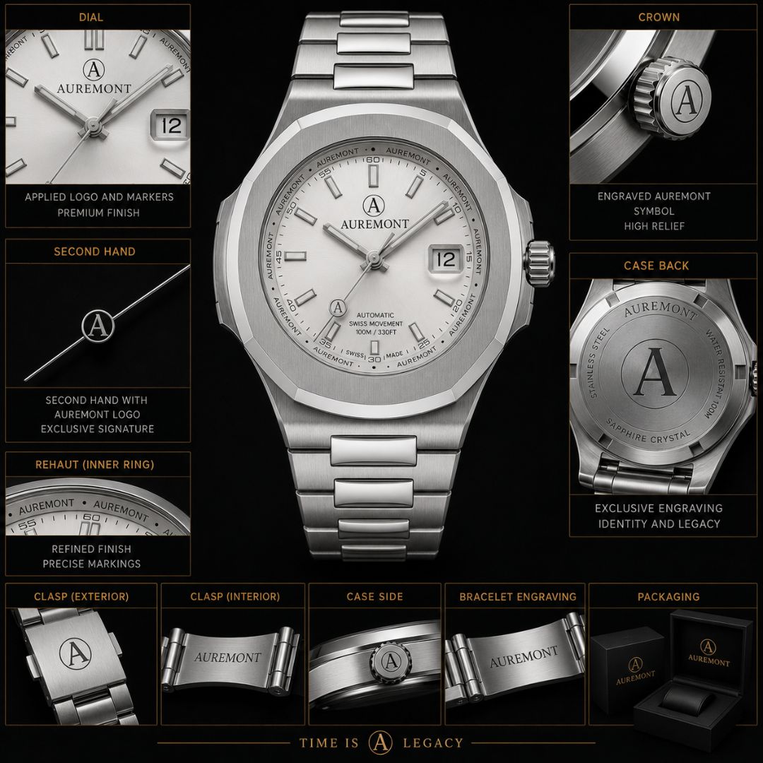 AUREMONT Prestige 41mm – Silver White
