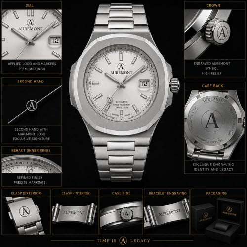 AUREMONT Prestige 41mm – Silver White
