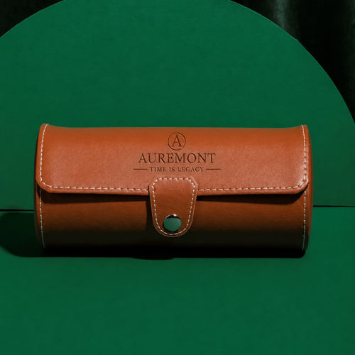 AUREMONT 3-Slot Watch Storage Case