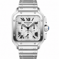 White Chronograph Stainless Steel Watch