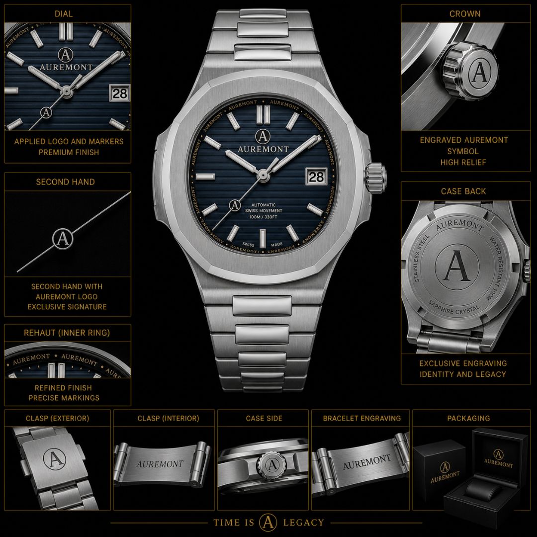 AUREMONT Heritage 41mm – Deep Blue