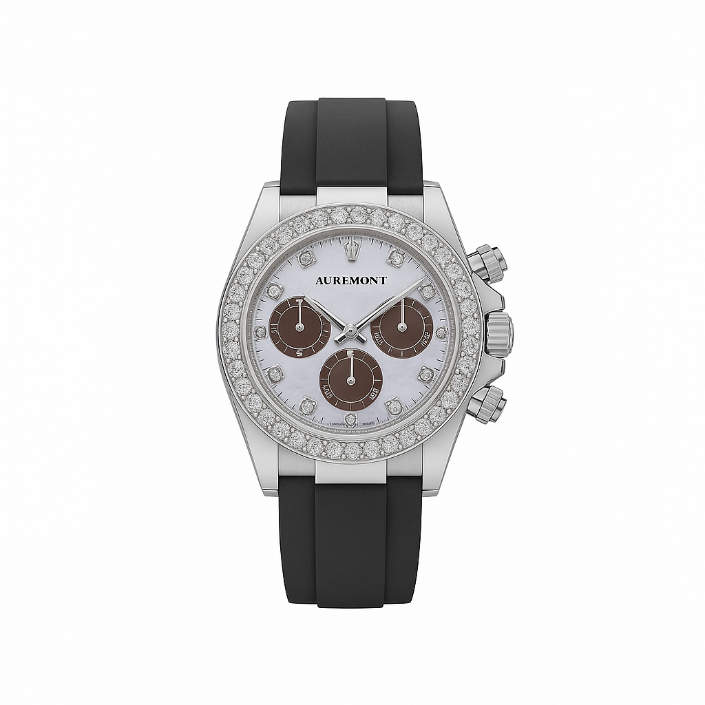 Rolex Daytona 126589RBR White Gold Diamond Mother of Pearl Dial Diamond Bezel