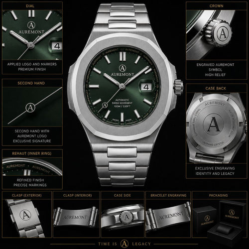 AUREMONT Prestige 41mm – Forest Green