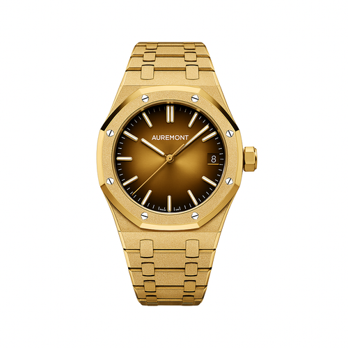 Audemars Piguet Royal Oak 15550BA.GG.1356BA.01 Frosted Yellow Gold Smoked Yellow Dial